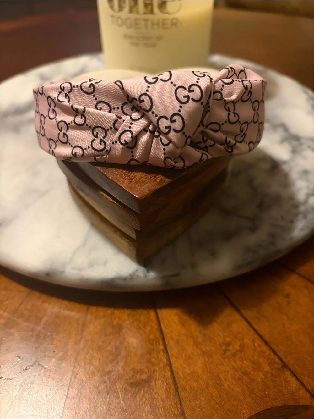 Pale Pink and black Gucci headband